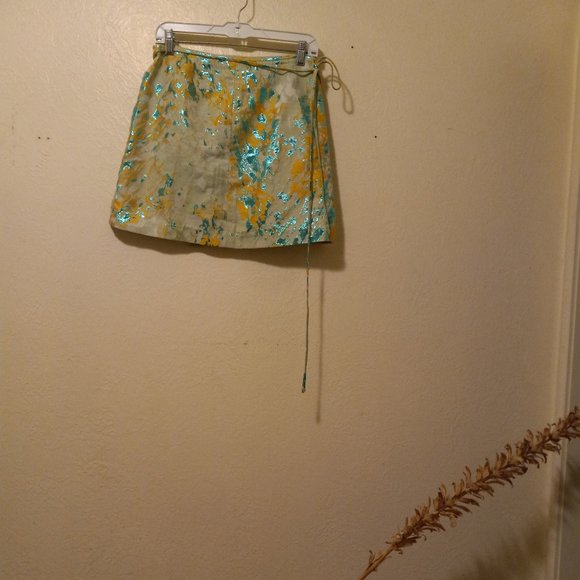 Douglas Hannant Paintbrush Stroke/Splatter Wrap Skirt Abstract Wearable Art - Picture 6 of 15